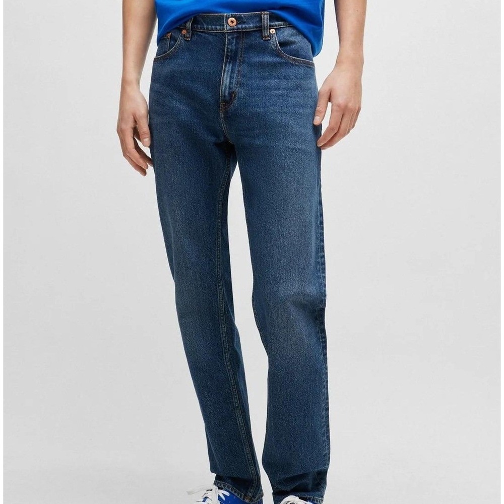 Hugo Boss Ash Slim Fit Jeans Mens 32x32 Medium Blue Denim 50511502 New